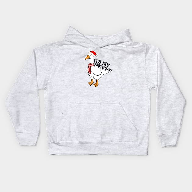 December Birthday Silly Goose Kids Hoodie by Downtown Rose